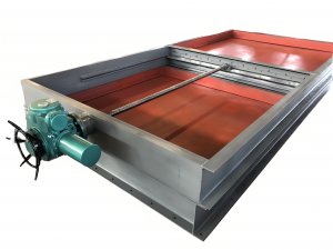 電動雨水排口閘板閥，電動污泥水溝閘板